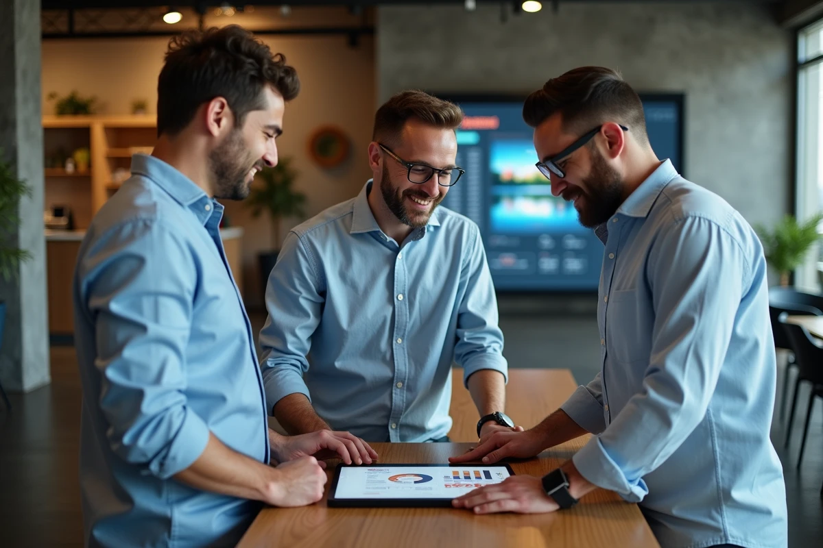 Équipe de professionnels collaborant autour d