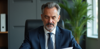 Motifs pour licencier : les raisons et marche à suivre en France Homme d'affaires lisant un document dans un bureau moderne