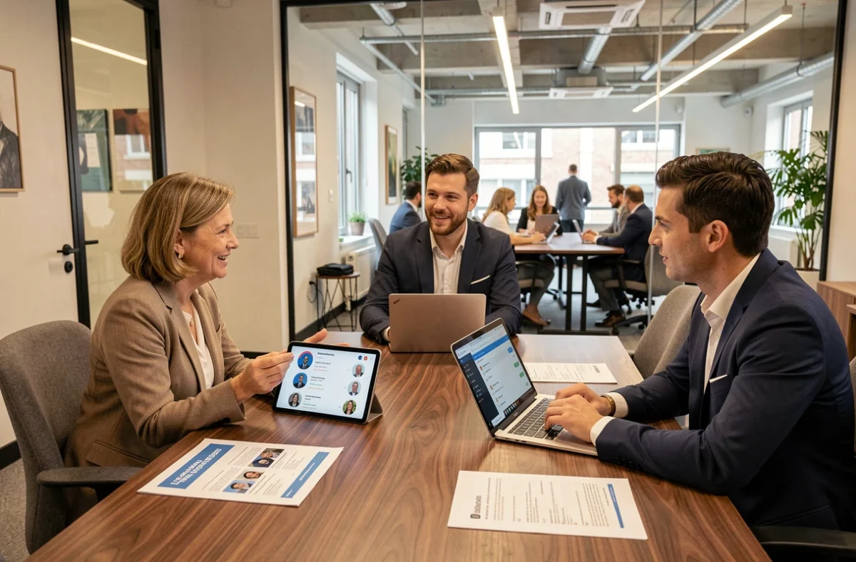 Réunion de mise en relation entre des entrepreneurs et une agence de communication à Limoges via une plateforme digitale