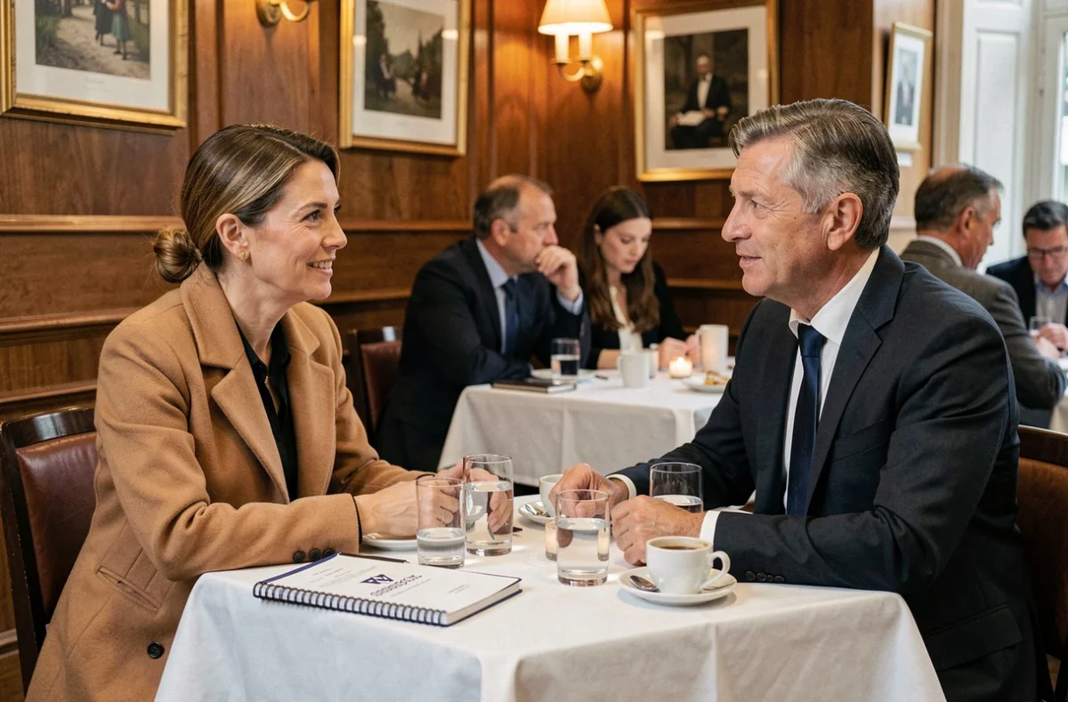 Repas d'affaires remboursable en portage salarial entre un consultant et un client dans un restaurant professionnel